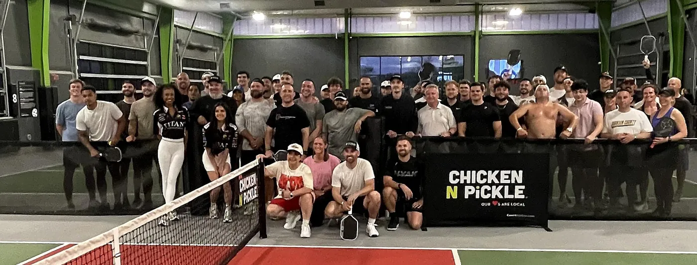 The crowd at the Austin Dillon Charity Pickleball tournament