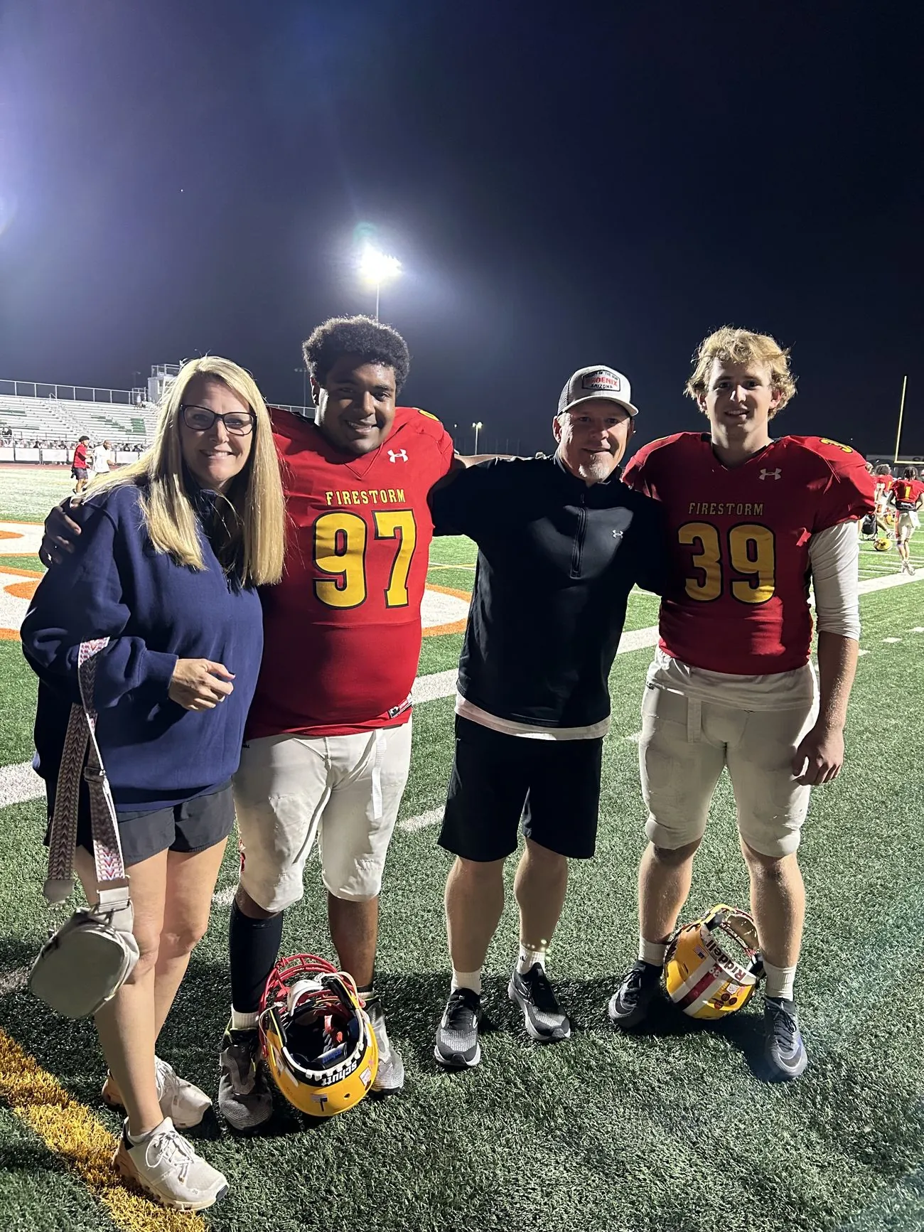 High school football players Titan supported